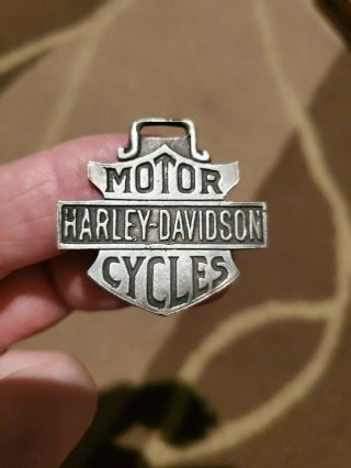 Vintage Sterling Silver Harley Davidson Watch Fob,