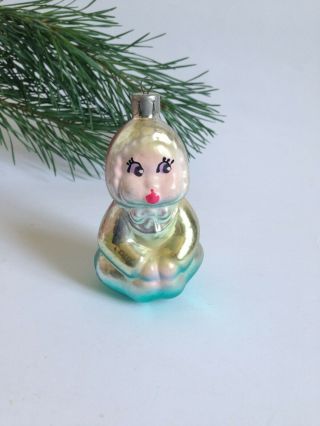 Baby Girl Vintage Russian Ussr Glass Ornament Christmas Tree Decoration Year