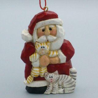 Eddie Walker Santa With Cats Kittens Christmas Ornament Midwest Cannon Falls