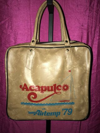 Pan Am Travel Bag 70s Acapulco Mexico Vinyl Promo Giveaway Vintage Retro Tote