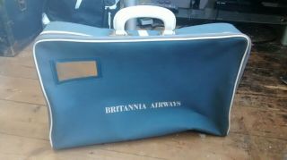 Rare Vintage Britannia Airways 1960s - 1970s Travel Case