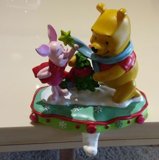 Disney Winnie The Pooh Piglet Stocking Hanger Holder Christmas Rare