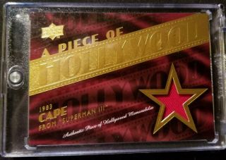 2008 Upper Deck A Piece Of History Hollywood 1983 Superman Iii Cape Relic Hm - 15