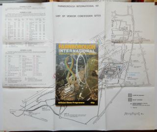 Farnborough International Sbac Flying Exhibition Air Show Program W/map (1984)