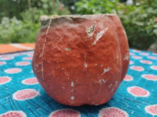Vintage Papier - Mache Jack - o - Lantern Small Candy Container 3 - 1/2 