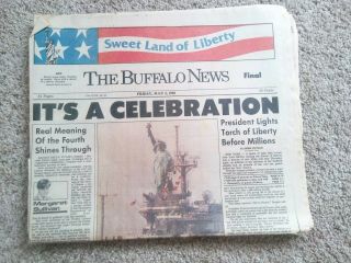 Vintage Buffalo News - July Fourth Newspaper 7/4 1986 Buffalo,  Ny Complete