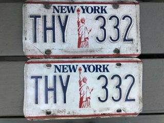 York Statue Of Liberty License Plate Authentic