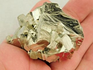 A Small 100 Natural Pyrite Crystal Cluster From Peru 173gr E