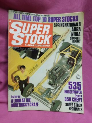 Vintage Sept 1968 Stock & Drag Illustrated