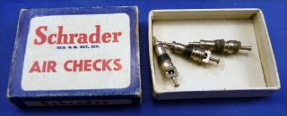 3 Vintage Schrader Air Checks For Tires In The Box 376