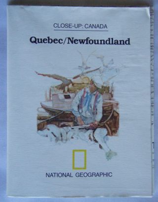 Close - Up Canada Quebec Newfoundland National Geographic 1980 Map (map2)