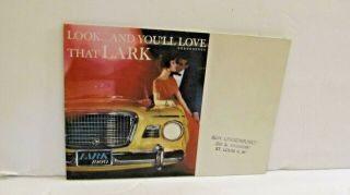 1960 Studebaker Lark Large Fold Out Poster Dealer Brochure
