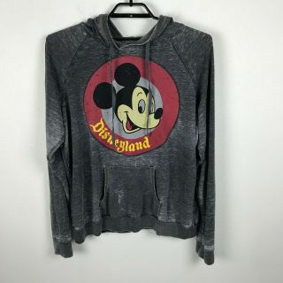 Walt Disney World Disneyland Resort Mickey Mouse Hoodie Sweatshirt Gray Xxl