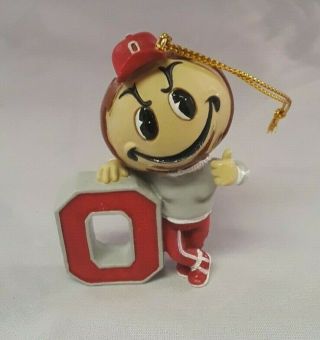 Rare Ohio State Buckeye Christmas Ornament 2003 Mascot Iob