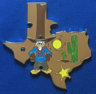 American Adventure Tx Sheriff Donald Disney Mystery State Pin Pinpics 129966