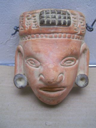 Precolumbian 1980s Clay Aztec/maya/toltec Smaller Mask 2 - Mexico