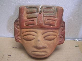 Precolumbian 1980s Clay Aztec/maya/toltec Smaller Mask 3 - Mexico