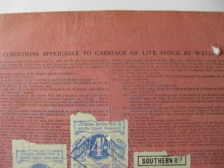 RARE WAYBILL SR 1928 BARNHAM JUNCTION to MILLERS DALE R WHITEHEAD HARGATE HALL 2