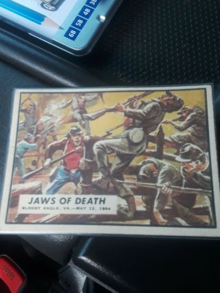 1962 Topps Civil War News Set Break 64 Jaws Of Death.