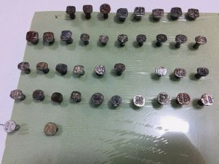 39 Old Railroad Date Nails Square & Round 22 - 74 Some Missing,  See Photos & Discr