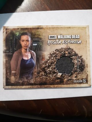 Topps 2018 Walking Dead Trading Card Rosita Espinosa Rc - Re Authentic Wardrobe