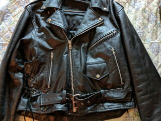 Harley Davidson Leather Riding Jacket Black Heavy Warm