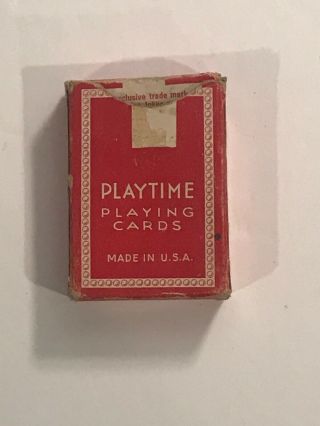 Vintage 1960’s Playtime Mini Playing Cards - Red Set -