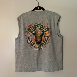 Euc Harley Davidson Sleeveless T Shirt Buffalo Ny Men 
