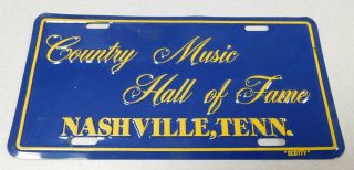 Country Music Hall Of Fame Nashville Tennessee Booster License Plate