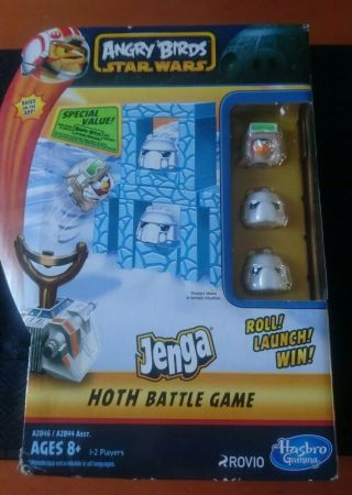 Angry Birds Star Wars Toys.  Jenga Hoth Battle Game.  Boxed.