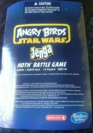 Angry birds star wars toys.  Jenga hoth battle game.  boxed. 3