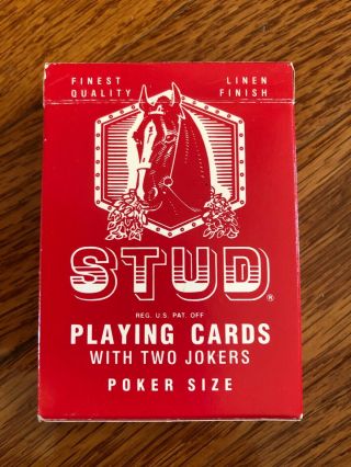 Vintage Stud Poker Size Deck Of Playing Cards.  Walgreens.  Uspc. ,