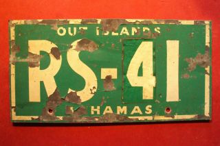 Bahamas - Out Islands - Rock Sound (eleuthera) License Plate - 1960s