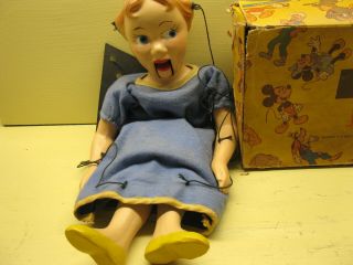 Vintage Walt Disney Character Marionette Wendy 13 In.  Box