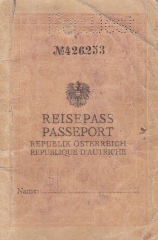 Austria Autriche 1928 Expired Passport With Visas Nazi Era Revenue Stamps