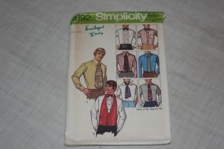 Vintage Simplicity Sewing Pattern 9192 One Size Men 