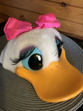 Vintage Disney Daisy Duck Child Cap Hard Bill Snapback Hat Halloween Costume