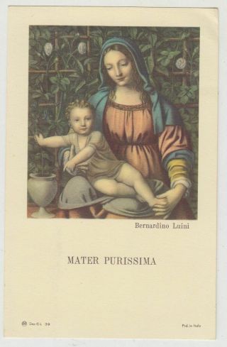 Virgin Mary Child Jesus Antique French Holy Card