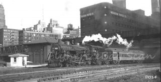 B&w Negative Milwaukee Road Railroad 4 - 6 - 2 Steam Loco 808 Chicago,  Il