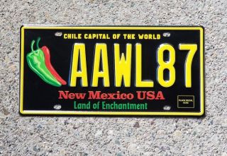 Mexico Chili Pepper Real Authentic License Plate Auto Number Car Tag Nm Zia