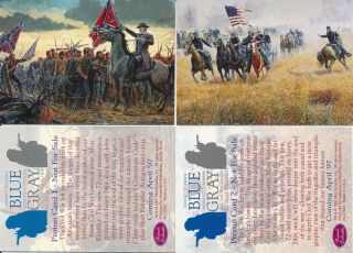 Mort Kunstler Blue And The Gray Promo Card Set Of 2 Cards Comic Images 1997