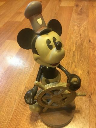 Rare Vtg Walt Disney Mickey Mouse Steamboat Willie Bobblehead 9 1/2 "