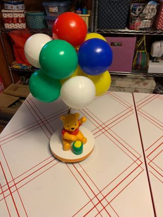Vintage Winnie The Pooh Balloon Lamp Bear Night Light Honey Pot Complete