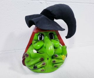 Gemmy Rare Halloween Animated Spinning Ghoul Green Witch Sings " Dizzy ".