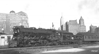 B&w Negative Milwaukee Road Railroad 4 - 6 - 4 Steam Loco 143 Chicago,  Il