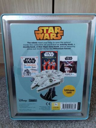 Star Wars Activity Tin Disney Make Your Millennium Falcon Books Kids Gift Craft 4