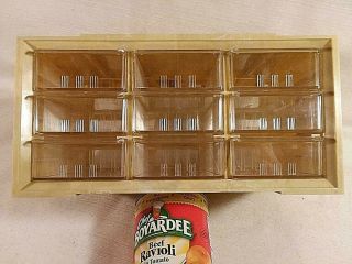 Vintage 50s Swirled Plastic 9 Drawer Jewelry Or Sewing Box Akro Mils Akron Ohio
