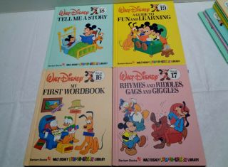 19 Volume Books Walt Disney Fun - To - Learn Library 1983 Bantam Complete 3