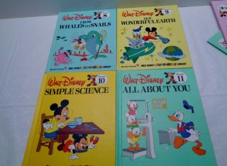 19 Volume Books Walt Disney Fun - To - Learn Library 1983 Bantam Complete 5