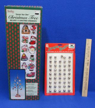 Sterling Design Your Own Miniature Christmas Tree W/ 12 Ornaments & Jingle Bell